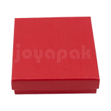 Caja Lino Cuadrada para Juego Grande: Arete, Cadena con Dije