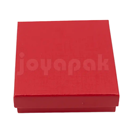 Caja Lino Cuadrada para Juego Grande: Arete, Cadena con Dije