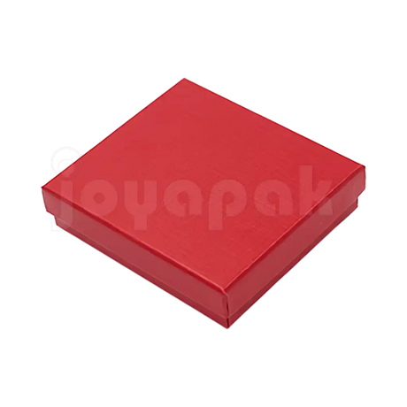 Caja Lino Cuadrada para Juego Grande: Arete, Cadena con Dije