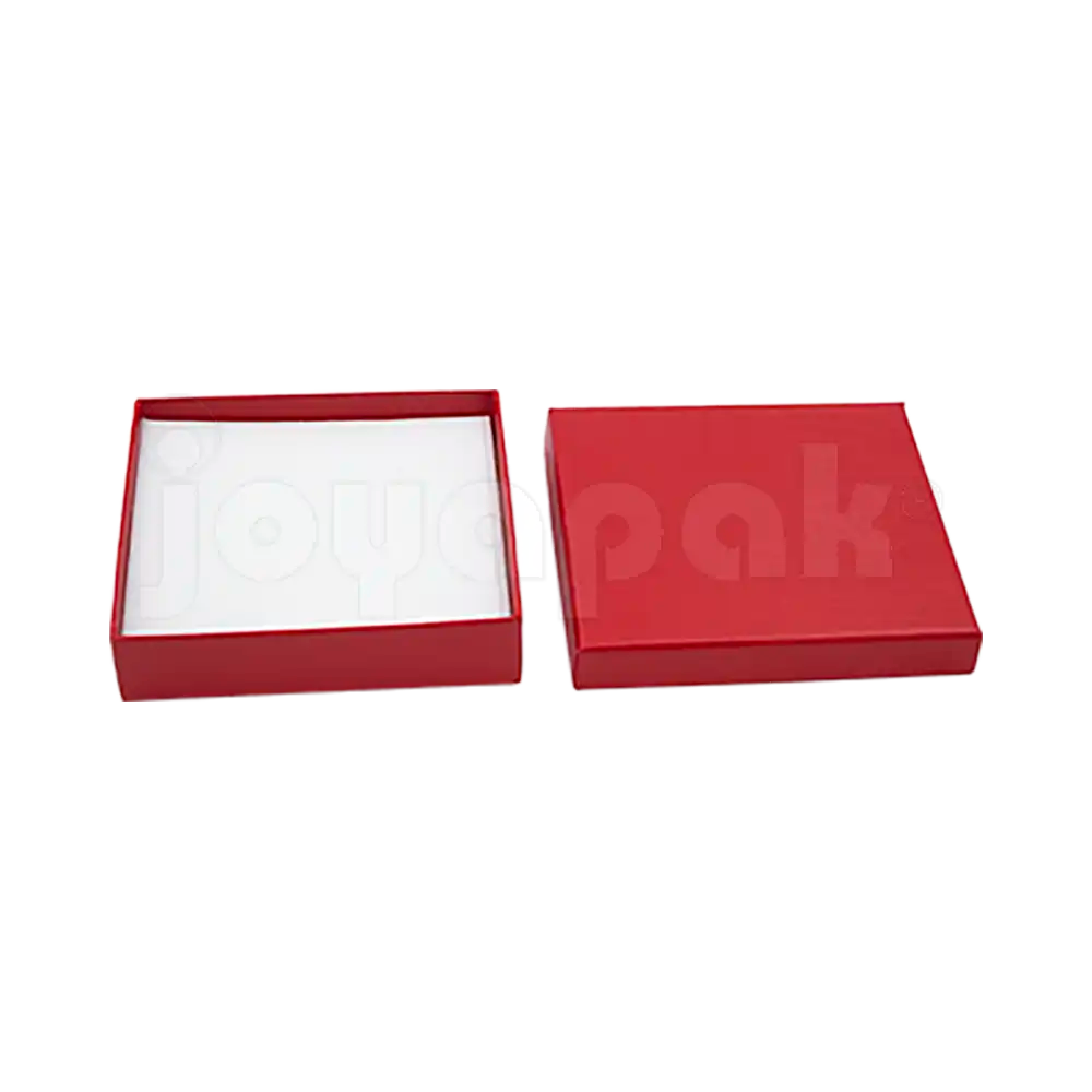 Caja Lino Cuadrada para Juego Grande: Arete, Cadena con Dije