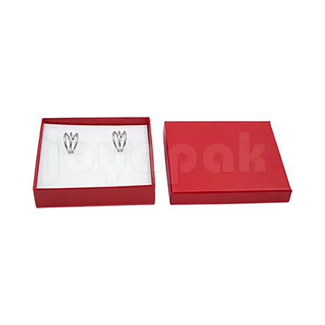 Caja Lino Cuadrada para Juego Grande: Arete, Cadena con Dije