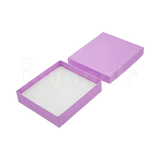 Caja Lino Cuadrada para Juego Grande: Arete, Cadena con Dije