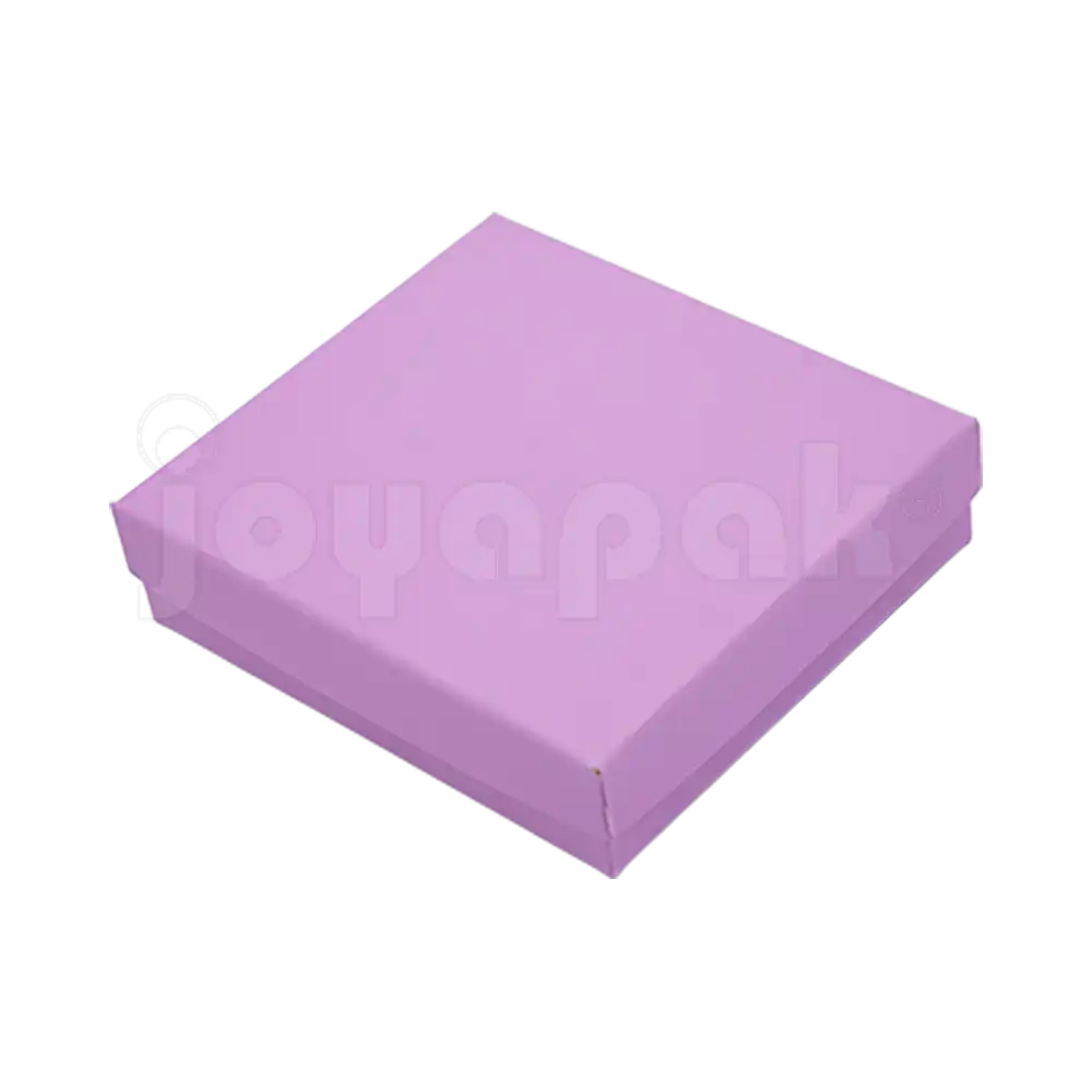 Caja Lino Cuadrada para Juego Grande: Arete, Cadena con Dije