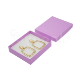 Caja Lino Cuadrada para Juego Grande: Arete, Cadena con Dije