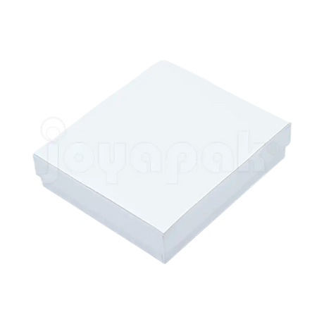 Caja Lino Cuadrada para Juego Grande: Arete, Cadena con Dije
