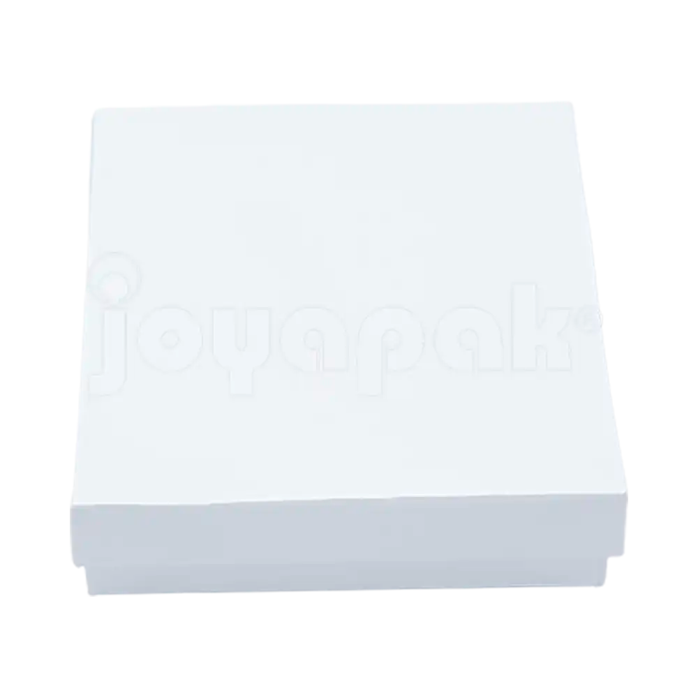 Caja Lino Cuadrada para Juego Grande: Arete, Cadena con Dije