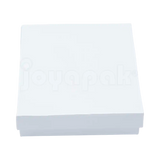 Caja Lino Cuadrada para Juego Grande: Arete, Cadena con Dije