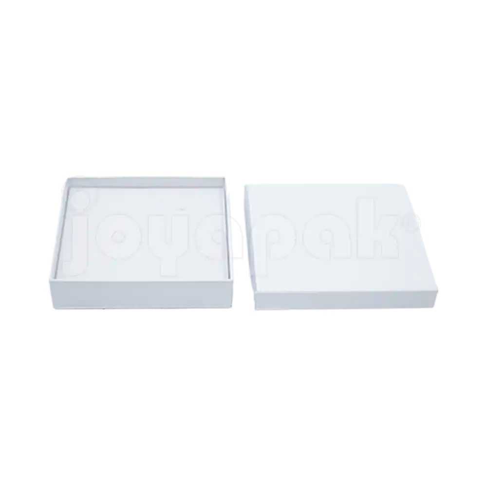 Caja Lino Cuadrada para Juego Grande: Arete, Cadena con Dije