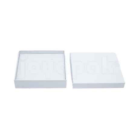 Caja Lino Cuadrada para Juego Grande: Arete, Cadena con Dije