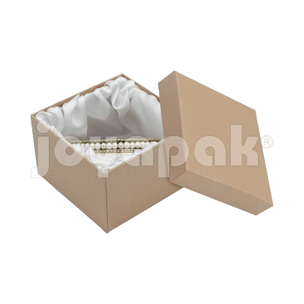 Caja Lino Cuadrada Alta para Brazalete-Reloj