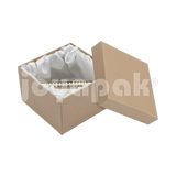 Caja Lino Cuadrada Alta para Brazalete-Reloj