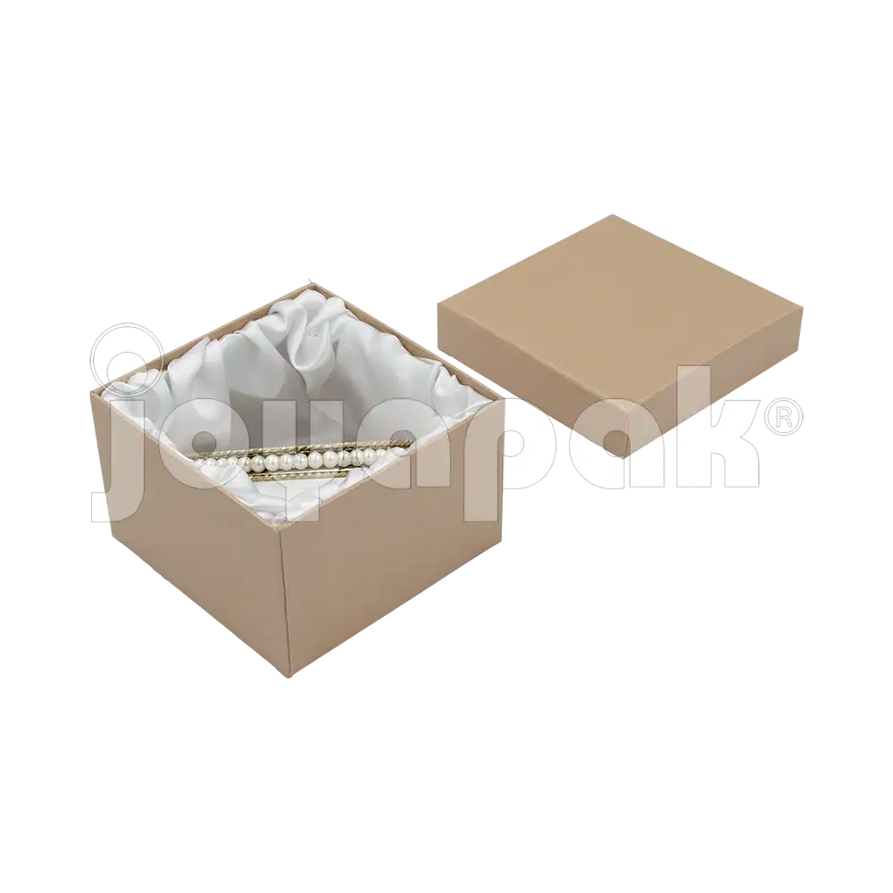 Caja Lino Cuadrada Alta para Brazalete-Reloj