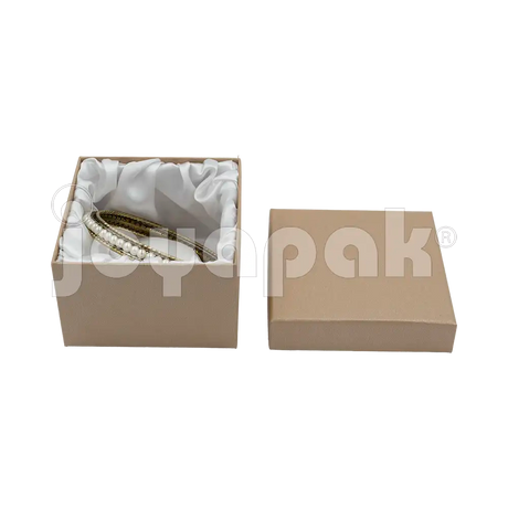 Caja Lino Cuadrada Alta para Brazalete-Reloj