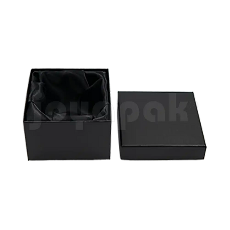 Caja Lino Cuadrada Alta para Brazalete-Reloj