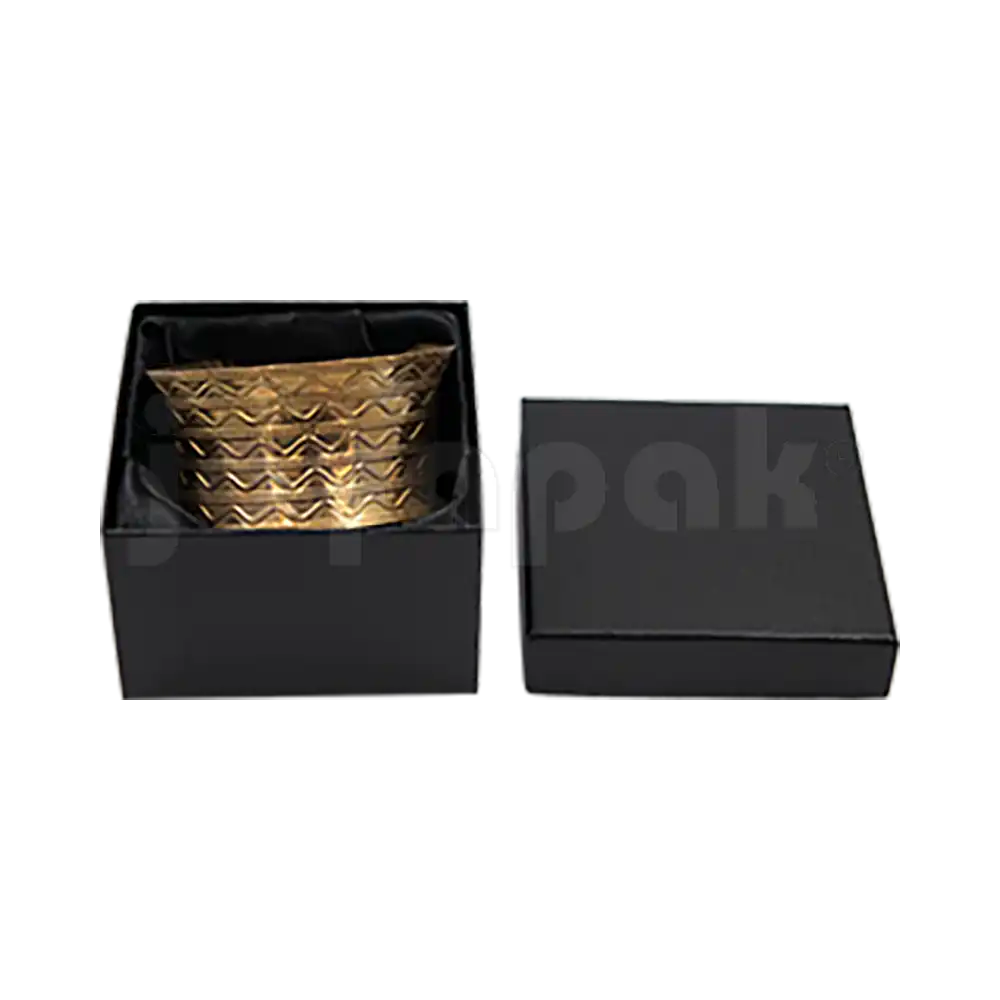 Caja Lino Cuadrada Alta para Brazalete-Reloj