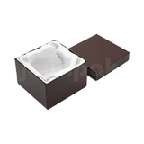 Caja Lino Cuadrada Alta para Brazalete-Reloj
