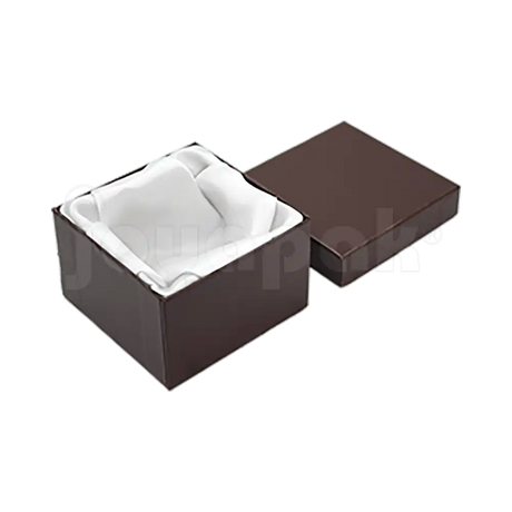 Caja Lino Cuadrada Alta para Brazalete-Reloj