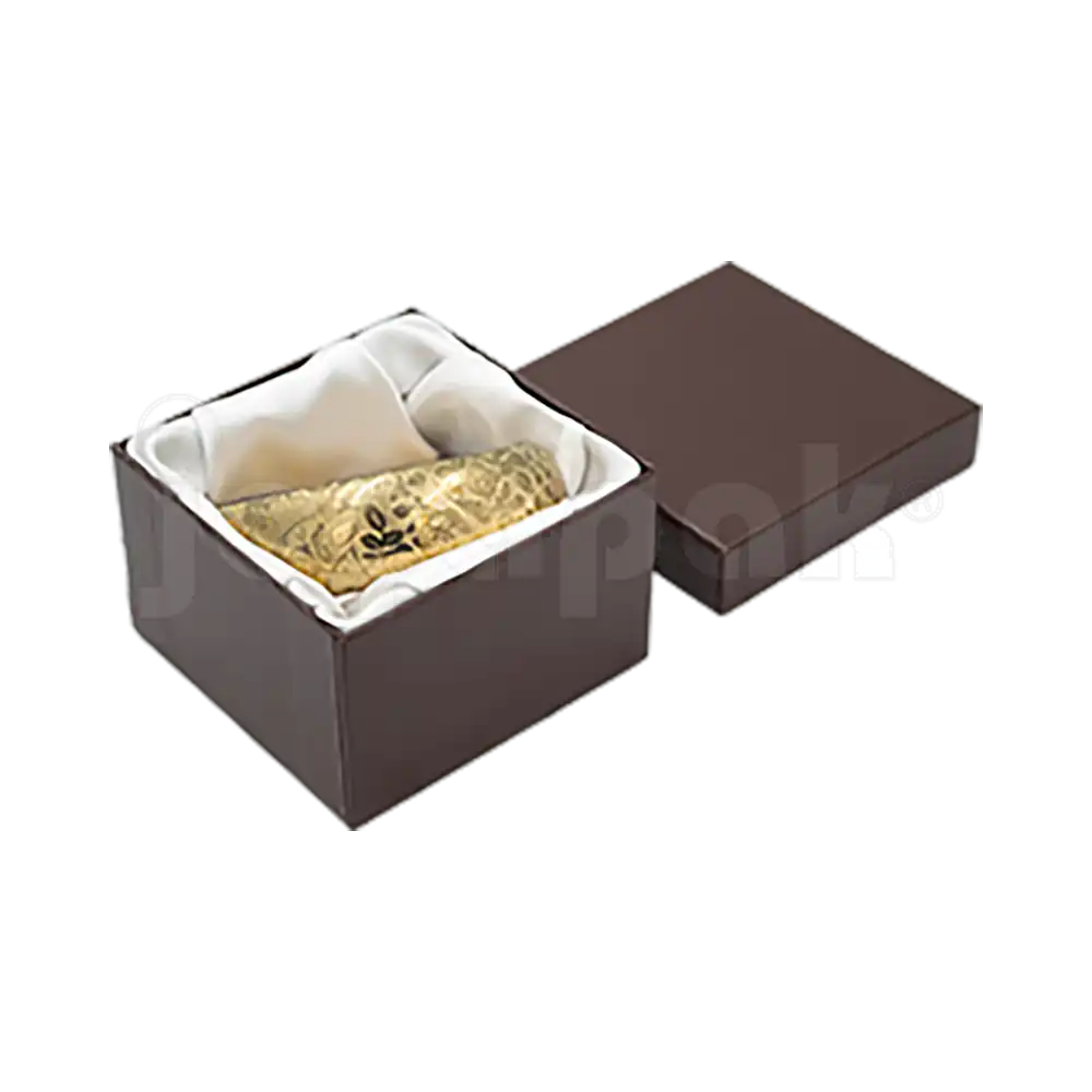 Caja Lino Cuadrada Alta para Brazalete-Reloj