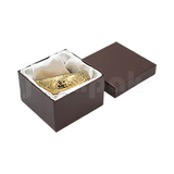 Caja Lino Cuadrada Alta para Brazalete-Reloj