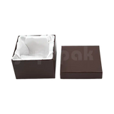 Caja Lino Cuadrada Alta para Brazalete-Reloj