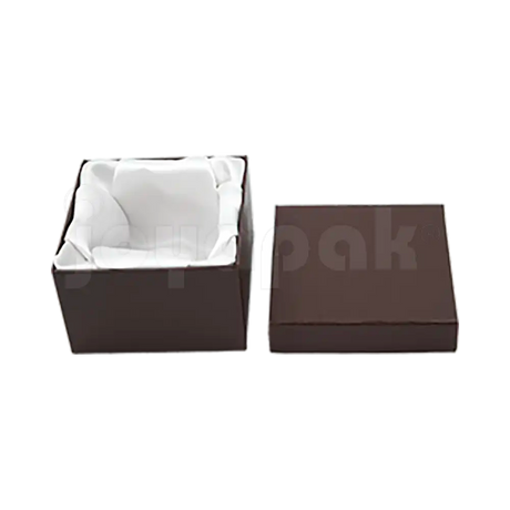 Caja Lino Cuadrada Alta para Brazalete-Reloj