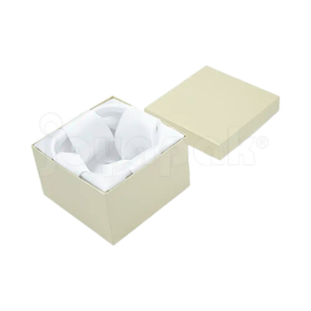Caja Lino Cuadrada Alta para Brazalete-Reloj