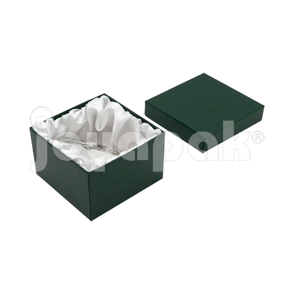 Caja Lino Cuadrada Alta para Brazalete-Reloj