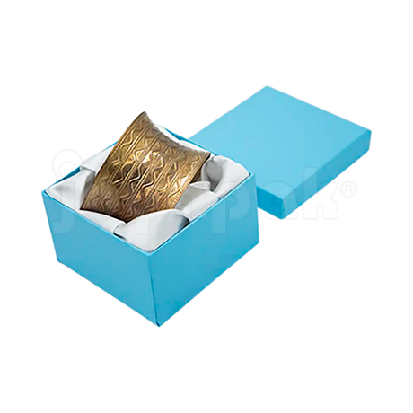 Caja Lino Cuadrada Alta para Brazalete-Reloj