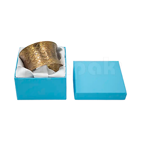 Caja Lino Cuadrada Alta para Brazalete-Reloj