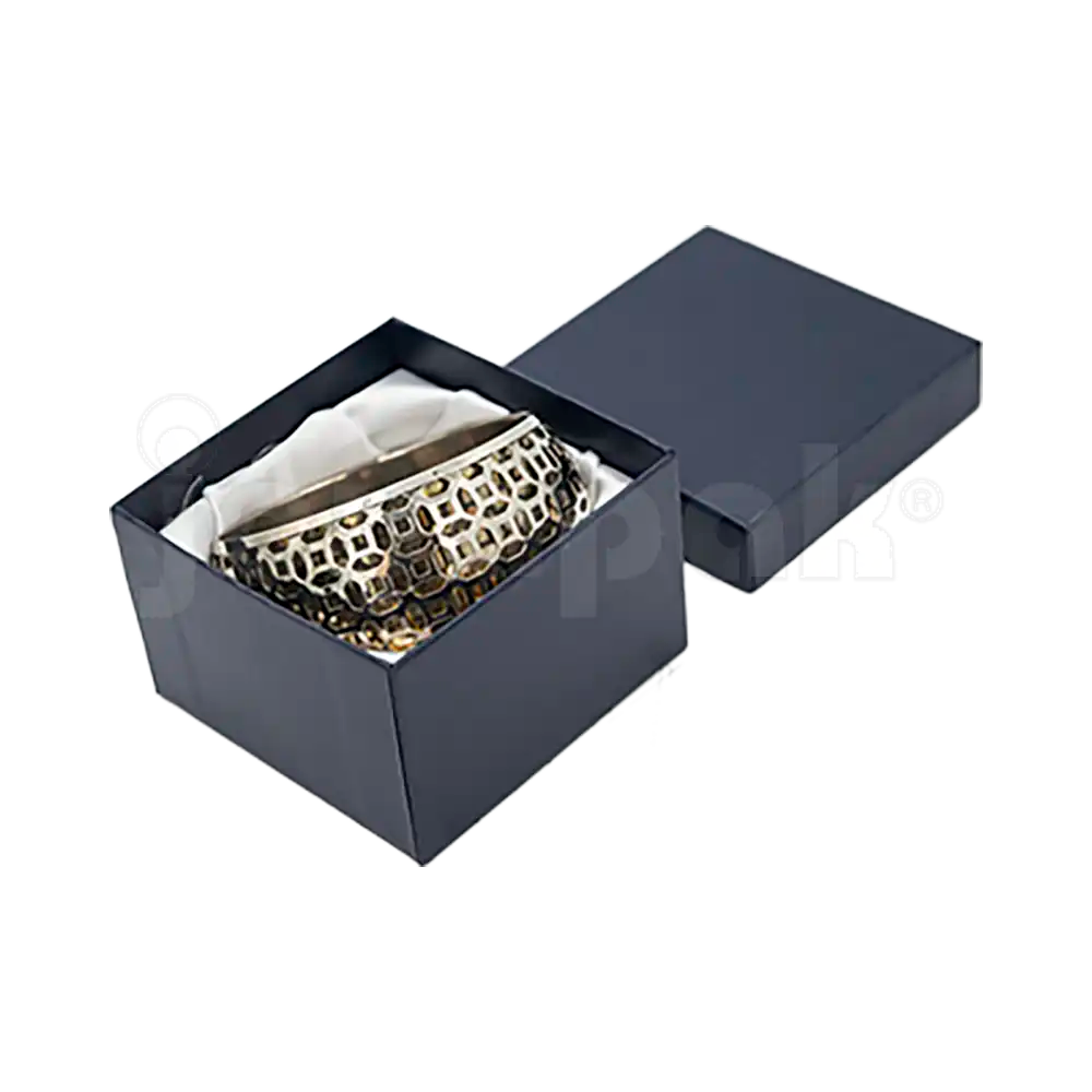 Caja Lino Cuadrada Alta para Brazalete-Reloj