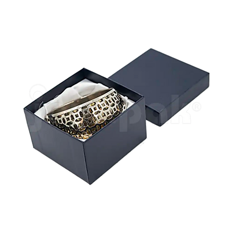 Caja Lino Cuadrada Alta para Brazalete-Reloj