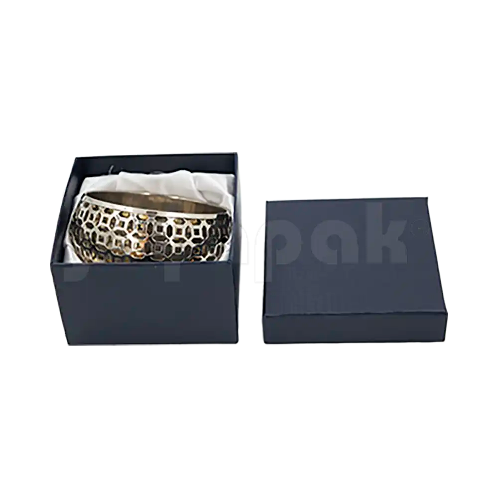 Caja Lino Cuadrada Alta para Brazalete-Reloj