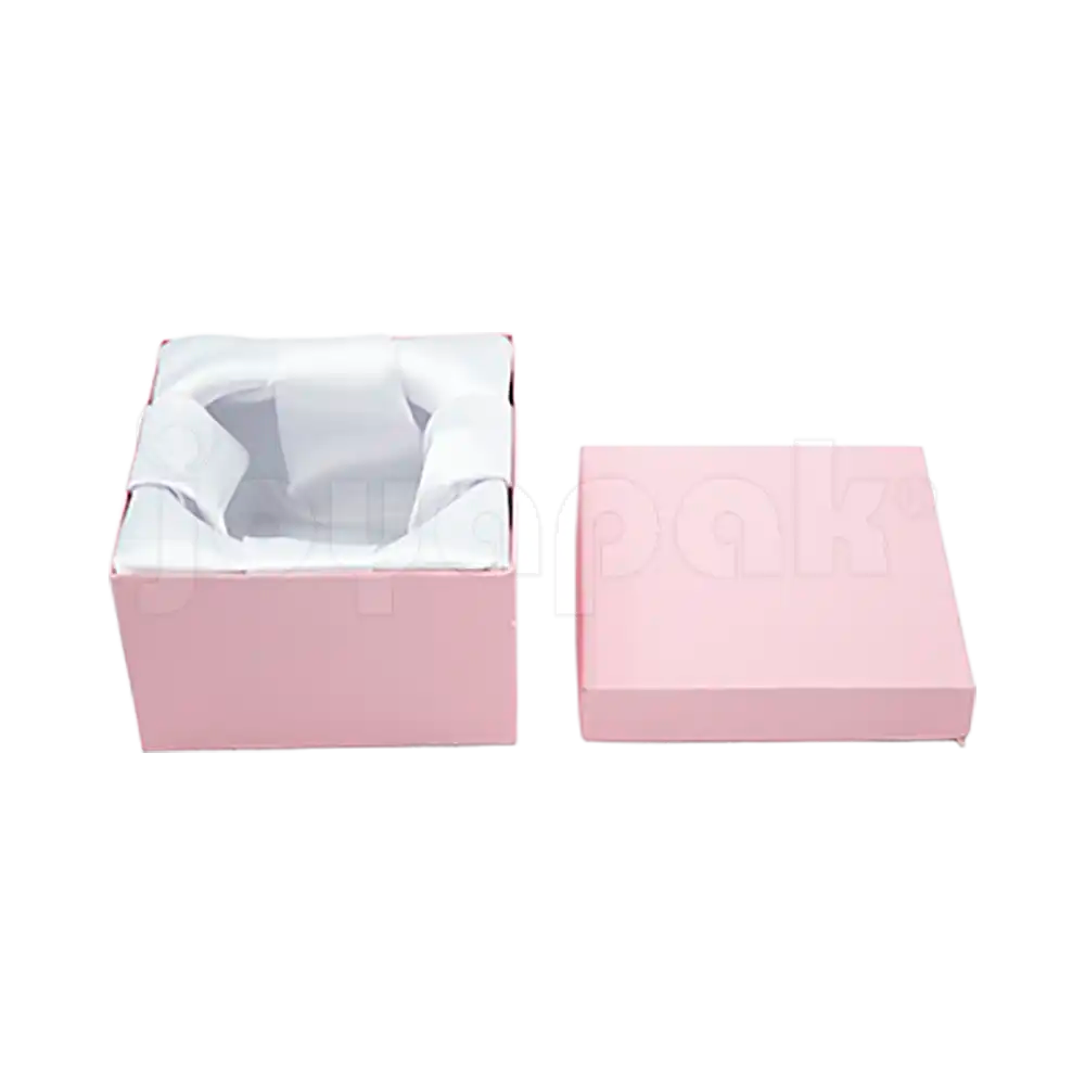 Caja Lino Cuadrada Alta para Brazalete-Reloj