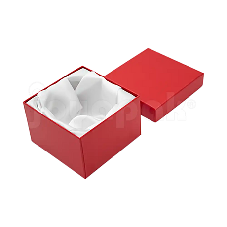 Caja Lino Cuadrada Alta para Brazalete-Reloj