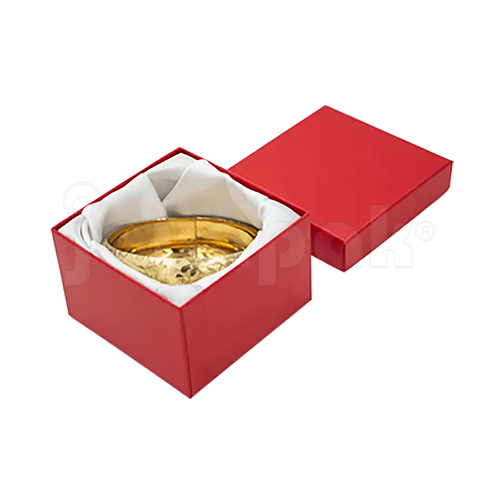 Caja Lino Cuadrada Alta para Brazalete-Reloj