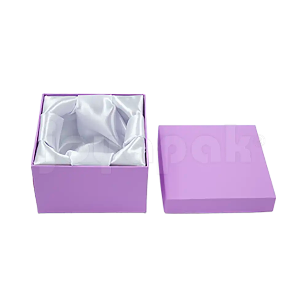 Caja Lino Cuadrada Alta para Brazalete-Reloj