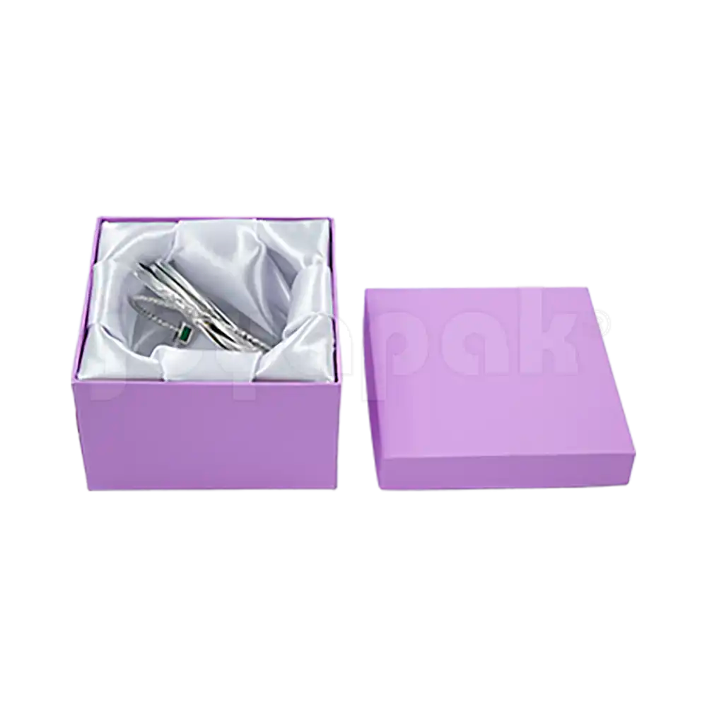 Caja Lino Cuadrada Alta para Brazalete-Reloj