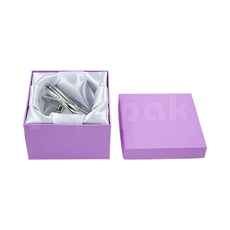 Caja Lino Cuadrada Alta para Brazalete-Reloj