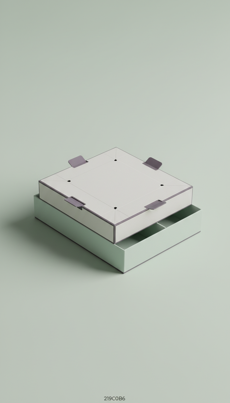 Caja joyera ensamblable en flatpack