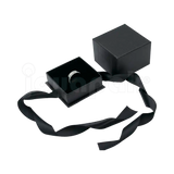 Caja Milán para anillo de cartón rígido texturizado color Negro BK.