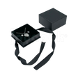 Caja Milán para aretes de cartón rígido texturizado color Negro BK.
