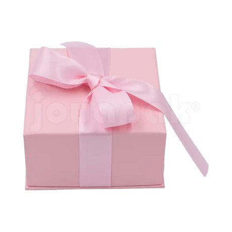 Caja Milán para aretes de cartón rígido color Rosa PK de costado.