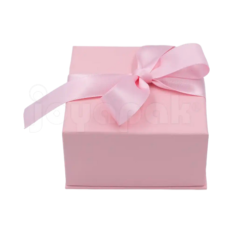 Caja Milán para aretes de cartón rígido color Rosa PK vista posterior.