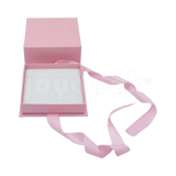 Interior para joyería de la caja Milán para juego de cartón Rosa PK abierta.
