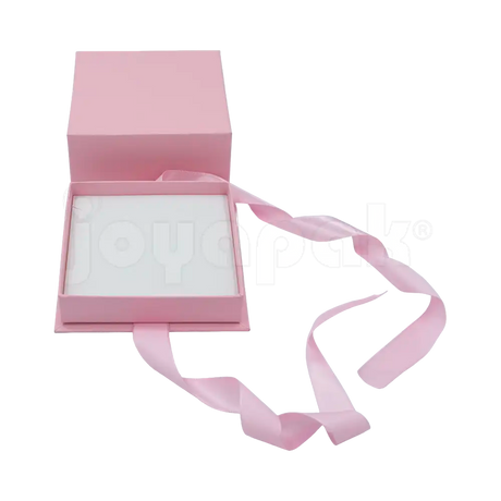 Interior para joyería de la caja Milán para juego de cartón Rosa PK abierta.