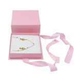 Caja Milán para juego de cartón rígido texturizado Rosa PK de frente.