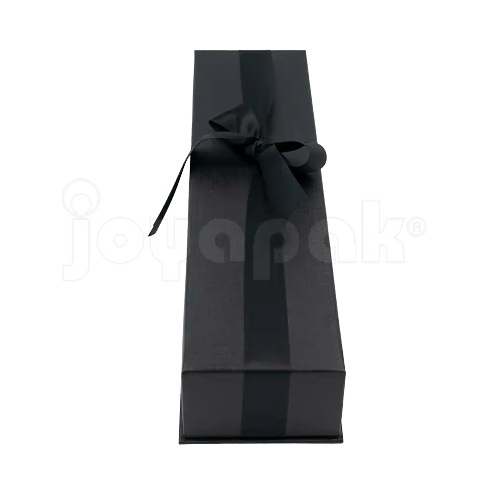 Caja Milán para pulsera de cartón rígido color Negro BK de costado.