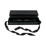 Caja Milán para pulsera de cartón rígido texturizado color Negro BK cerrada.