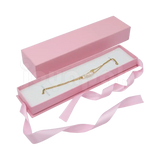 Caja Milán para pulsera de cartón rígido texturizado color Rosa PK.