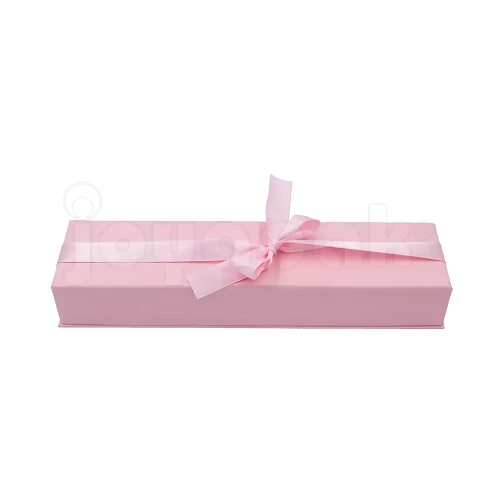 Caja Milán para pulsera de cartón rígido color Rosa PK vista posterior.